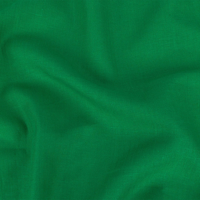 Medium Weight Linen Woven - Kelly Green - Grasmere Collection