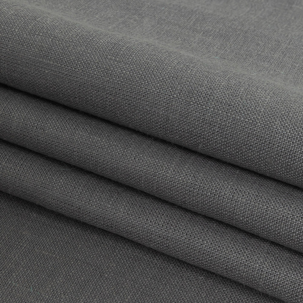 Medium Weight Linen Woven - Gray - Grasmere Collection