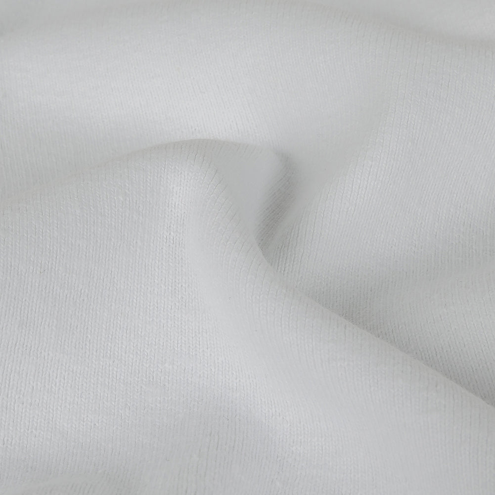 Cotton Tubular 1x1 Rib Knit - White - Delia Collection