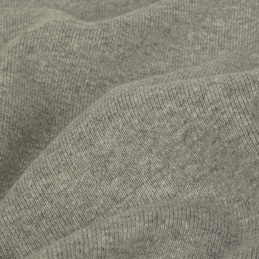 Cotton Tubular 1x1 Rib Knit - Heathered Gray - Delia Collection