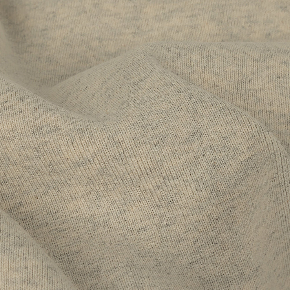 Cotton Tubular 1x1 Rib Knit - Heathered Moonbeam and Quarry - Delia Collection