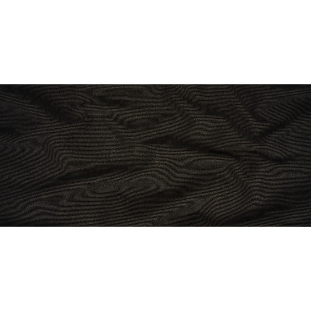 Cotton Tubular 2x2 Rib Knit - Black - Adile Collection