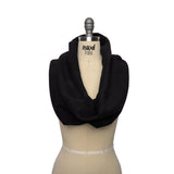 Cotton Tubular 2x2 Rib Knit - Black - Adile Collection