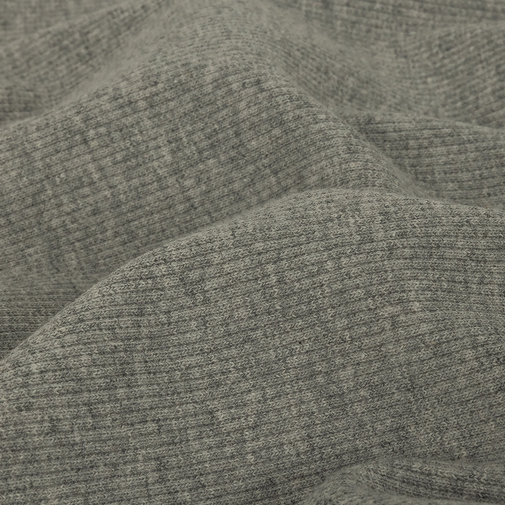 Cotton Tubular 2x2 Rib Knit - Heathered Gray - Adile Collection