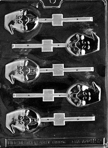 Ghost Head Lollipop Chocolate Mold