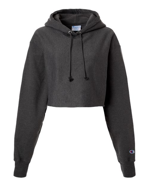 Champion women's cropped fleece hoodie Reverse Weave cotton blend