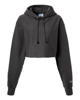 Champion Women's Reverse Weave Hooded Cropped Sweatshirt