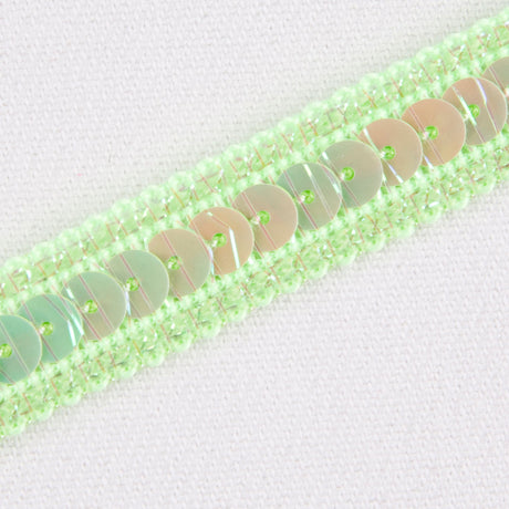 Neon Green Fancy Sequin Trim