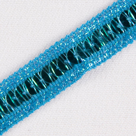 1/2" Bright Blue Fancy Sequin Trim