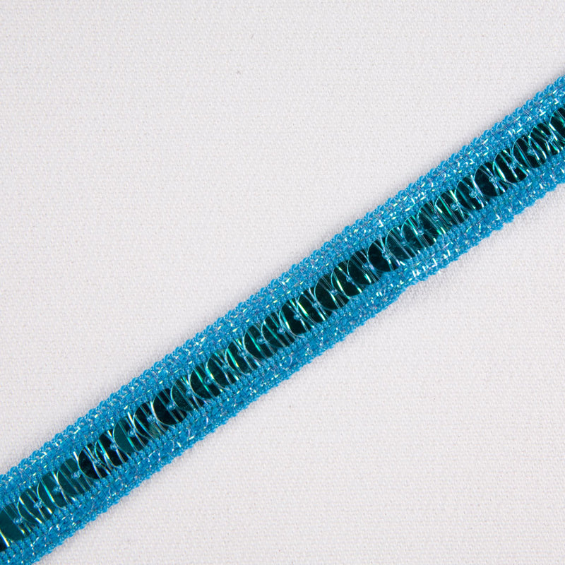 1/2" Bright Blue Fancy Sequin Trim