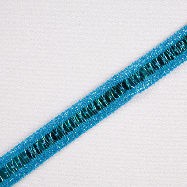1/2" Bright Blue Fancy Sequin Trim