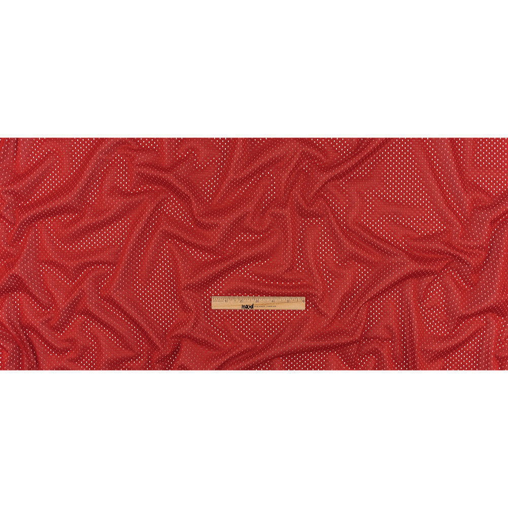 Polyester Athletic Mesh - Haute Red - Heracles Collection