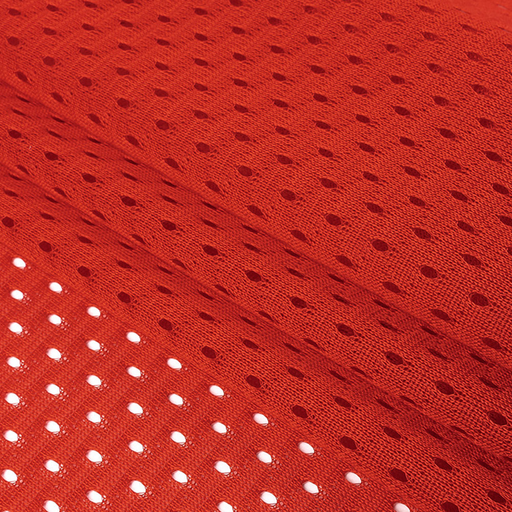 Polyester Athletic Mesh - Haute Red - Heracles Collection
