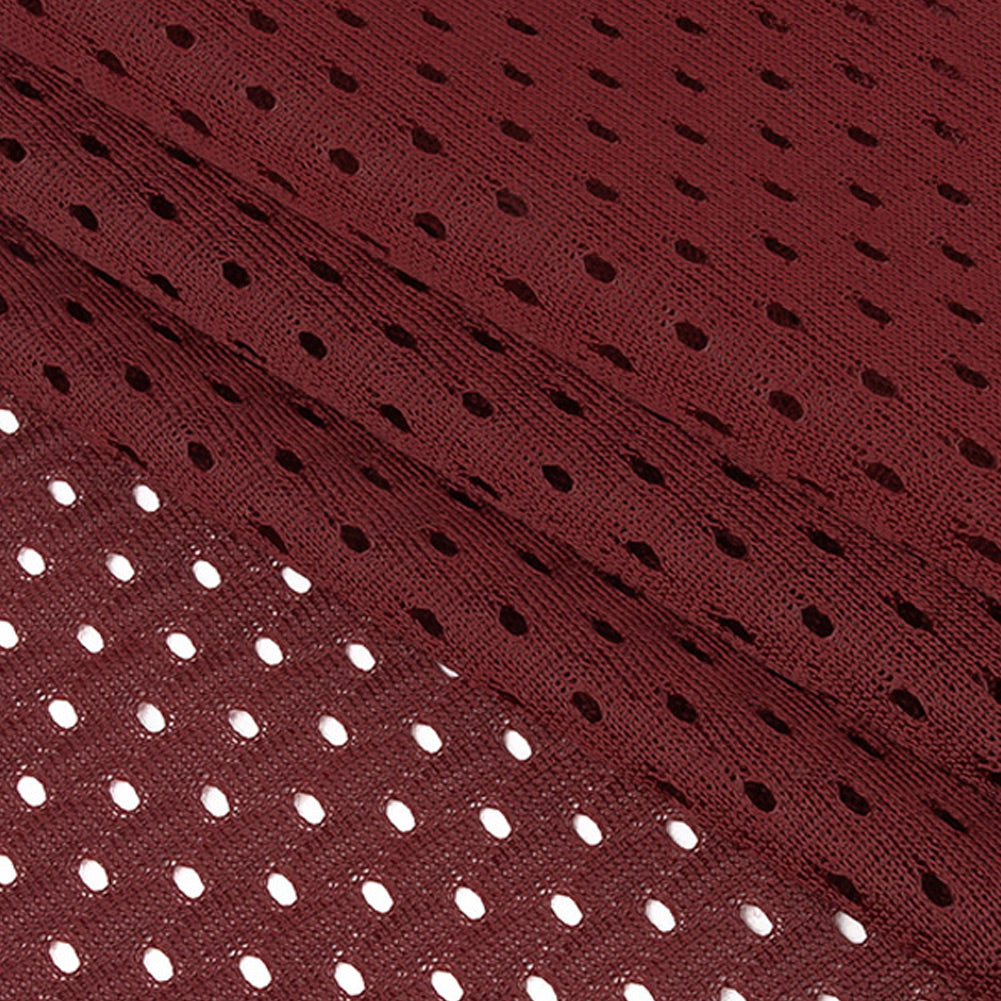 Polyester Athletic Mesh - Cabernet - Heracles Collection