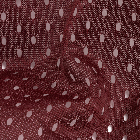 Polyester Athletic Mesh - Cabernet - Heracles Collection
