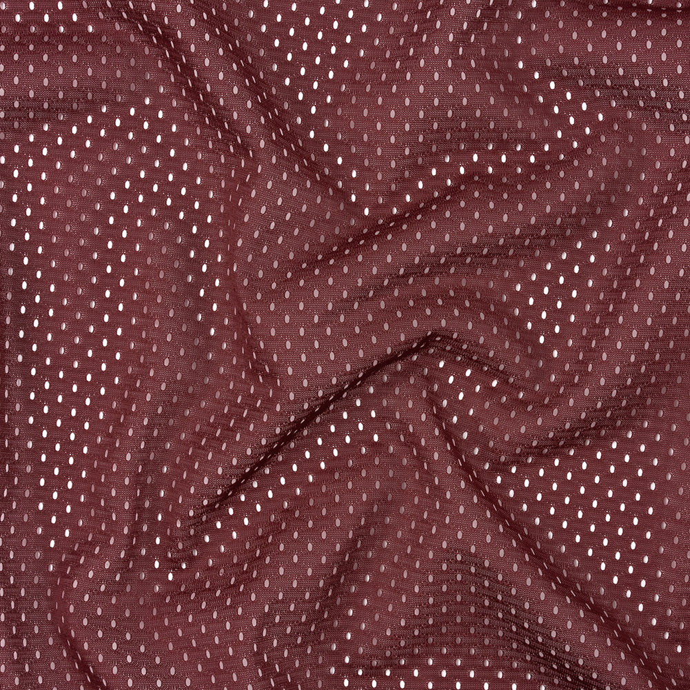 Polyester Athletic Mesh - Cabernet - Heracles Collection