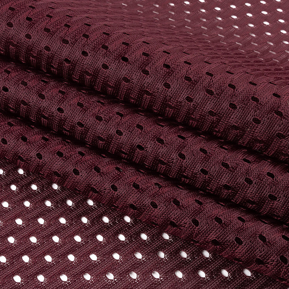 Polyester Athletic Mesh - Maroon Banner - Heracles Collection