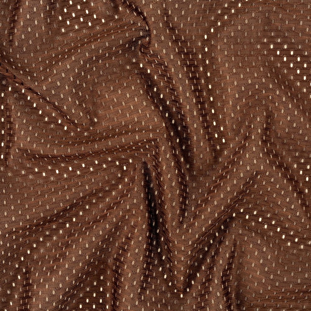Polyester Athletic Mesh - Brown - Heracles Collection