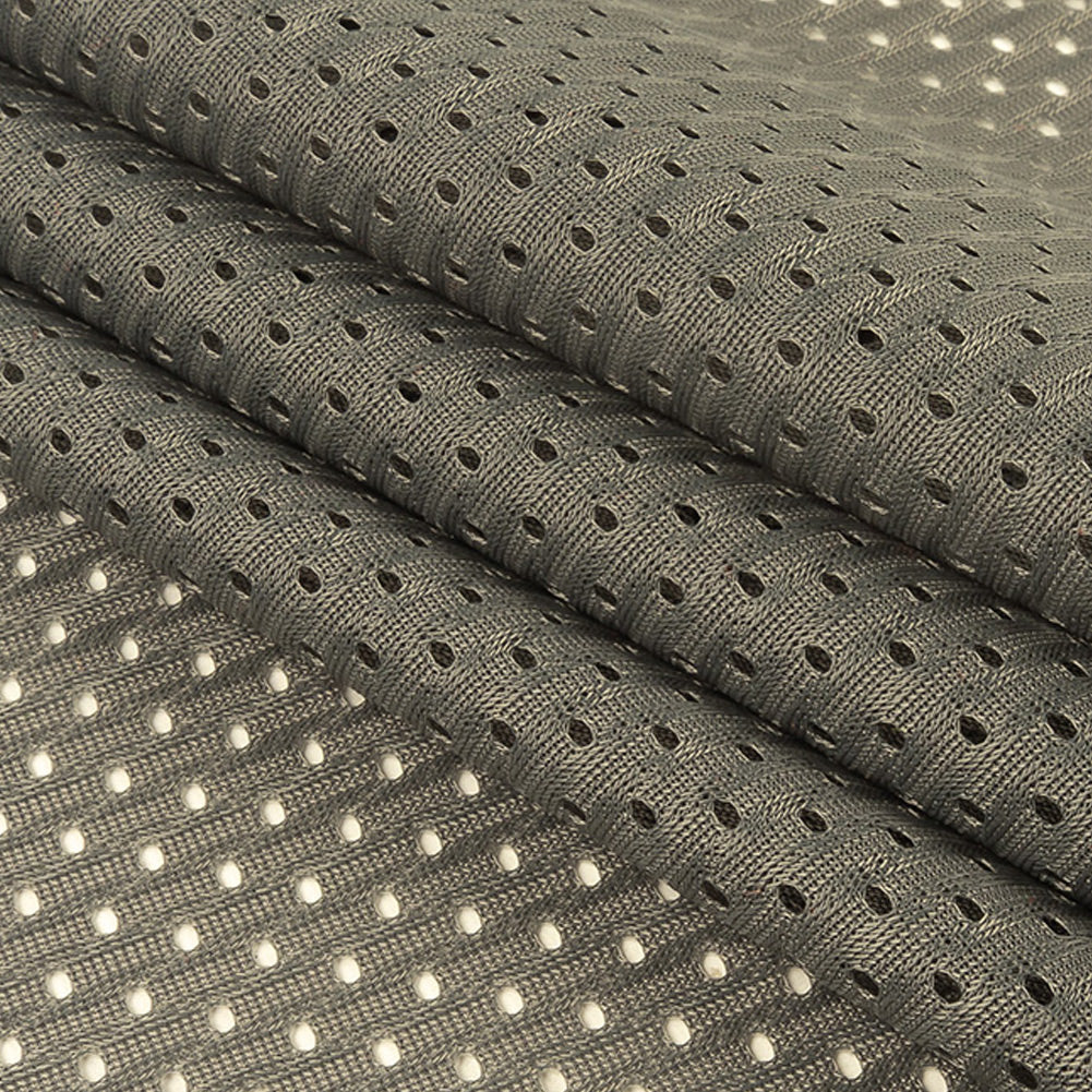 Polyester Athletic Mesh - Charcoal - Heracles Collection