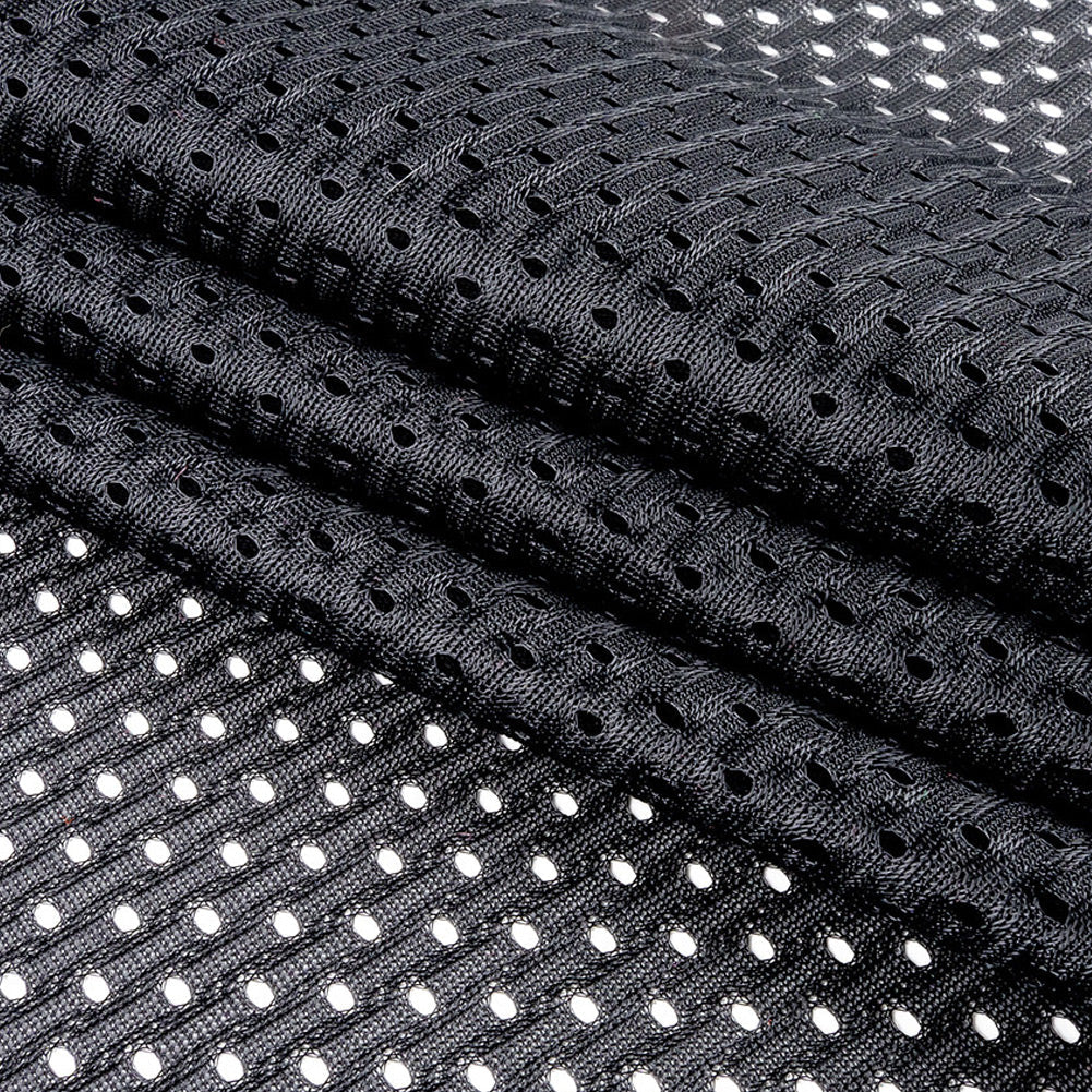 Polyester Athletic Mesh - Black - Heracles Collection