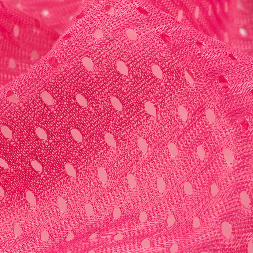 Polyester Athletic Mesh - Ibis Rose - Heracles Collection