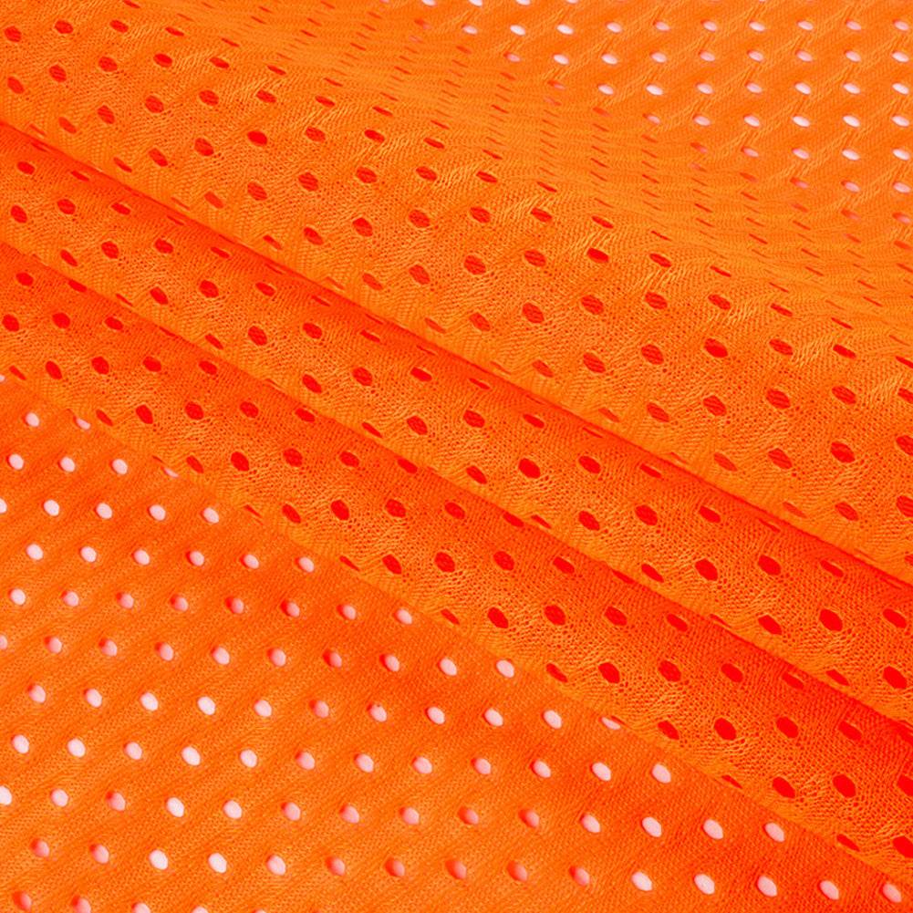 Polyester Athletic Mesh - Shocking Orange - Heracles Collection