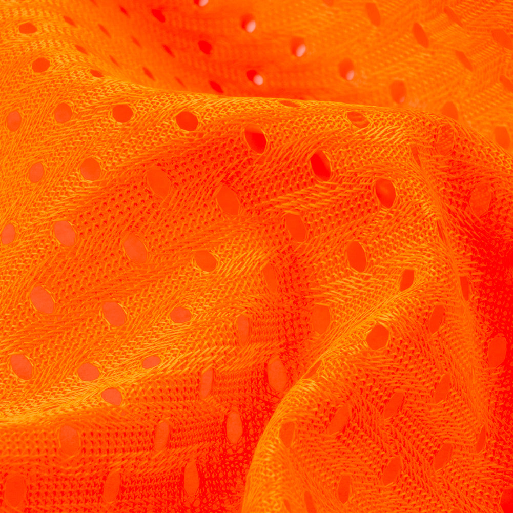 Polyester Athletic Mesh - Shocking Orange - Heracles Collection