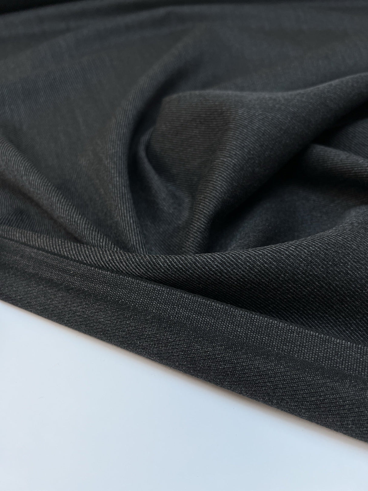 Wool Tweed Gray Black Melange