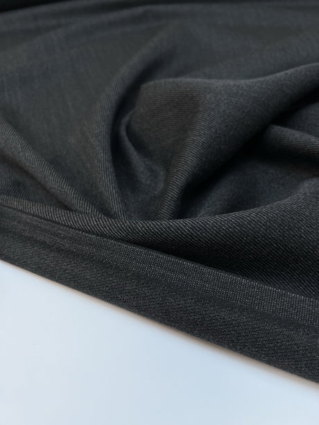 Wool Tweed Gray Black Melange