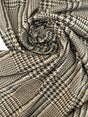 Acrylic Wool Jacquard Checked Brown-Beige