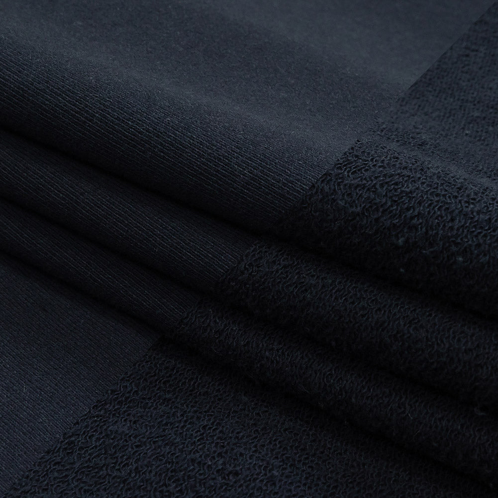 Cotton French Terry Knit - Navy - Elida Collection