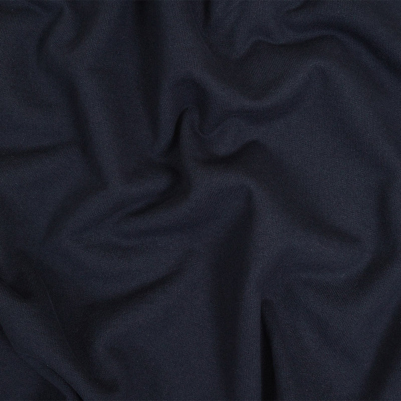 Cotton Fleece Backed Jersey - Navy - Leida Collection