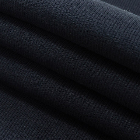 Cotton Tubular 2x2 Rib Knit - Navy - Adile Collection