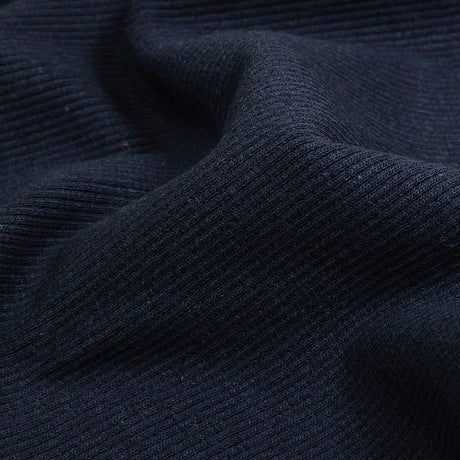 Cotton Tubular 2x2 Rib Knit - Navy - Adile Collection