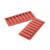 Silikomart SF184 Silicone Baking Mold Slim Bar 8 Cavities