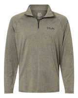 HUK Men's Airweight Heather Quarter-Zip Pullover