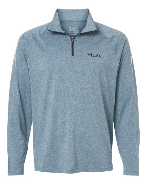 HUK Men's Airweight Heather Quarter-Zip Pullover