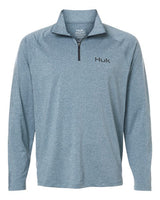HUK Men's Airweight Heather Quarter-Zip Pullover