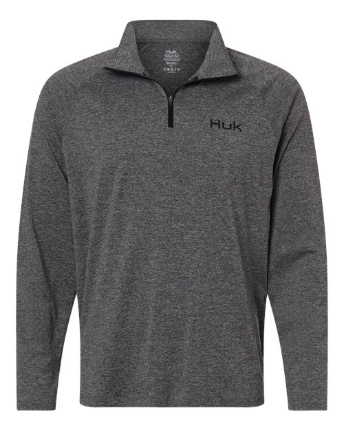HUK Men's Airweight Heather Quarter-Zip Pullover