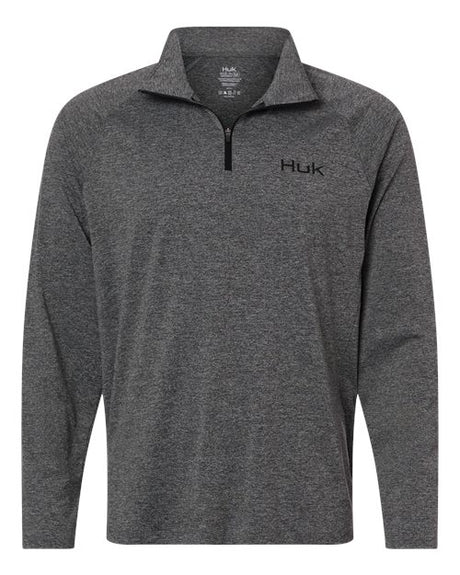 HUK Men's Airweight Heather Quarter-Zip Pullover
