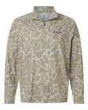 HUK Men's Airweight KC Printed Quarter-Zip Pullover