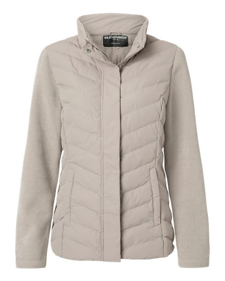 Weatherproof Women's Mixed Media Chevron Jacket