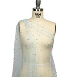 Beaded Tulle - Pale Blue - Sylvie Collection