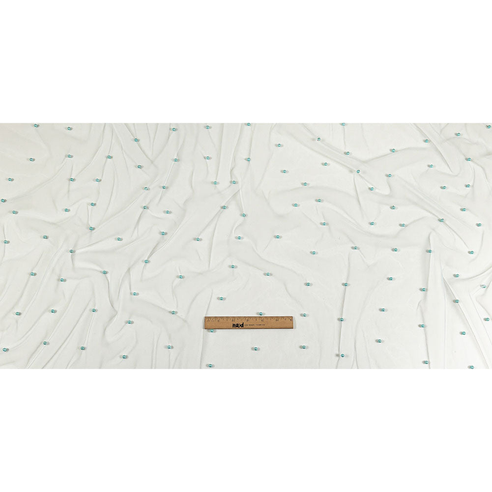 Beaded Tulle - Pale Blue - Sylvie Collection