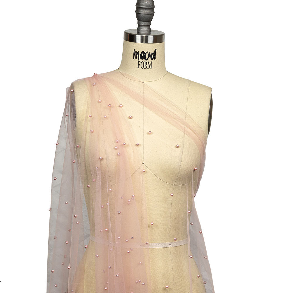 Beaded Tulle - Mellow Rose - Sylvie Collection