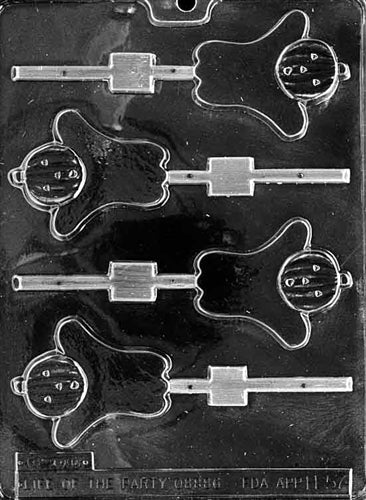 Pumpkin Head Ghost Pop Chocolate Mold - LPH057