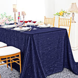 Velvet Rectangular Tablecloth 90x132 Navy Blue