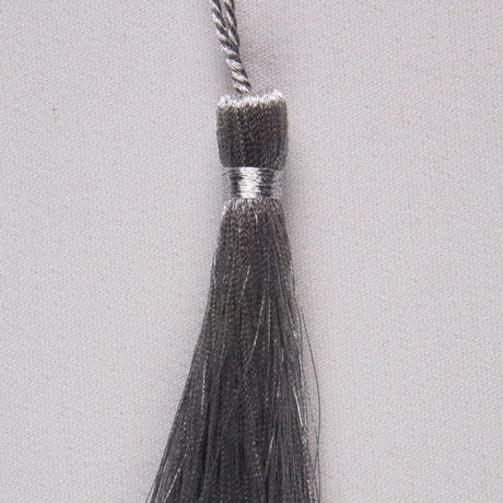 3.5" Metallic Silver Basic Tassel