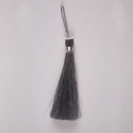 3.5" Metallic Silver Basic Tassel