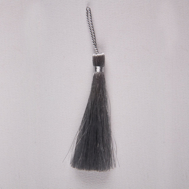 3.5" Metallic Silver Basic Tassel